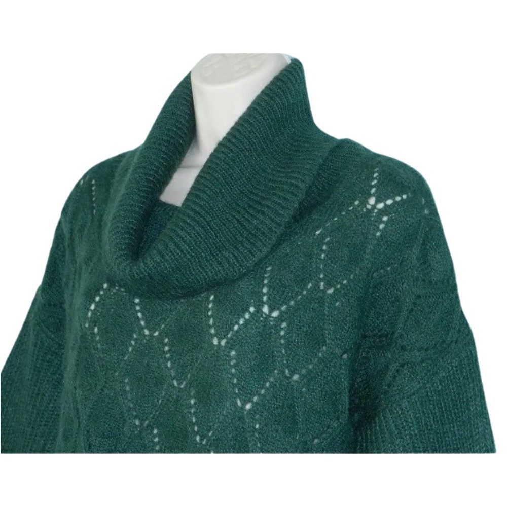 NWOT Elsamanda Green Mohair Cowl Neck Oversized Sweater. Made in Italy. Medium - Picture 4 of 11